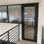 2nd floor conference room - Flex Series with black aluminum swing door #1753