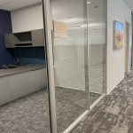 Clear anodized glass offices Flex Series demountable walls #1710