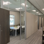 Flex Series Radius Curve Conference Room Walls with Glass Clerestory #1732