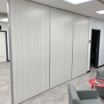 Flex Series dividing wall Formica Ashwood Bone laminate finish #1717