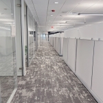 Glass wall private offices clear anodized frame finish #1709